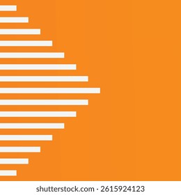 Stripe pattern lines white in orange background. Vector art music audio rhythm and volume. Technology background.