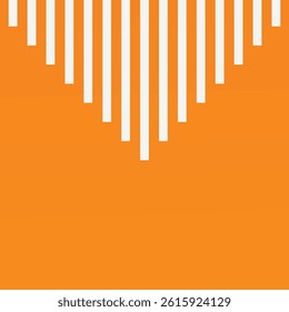 Stripe pattern lines white in orange background. Vector art music audio rhythm and volume. Technology background.