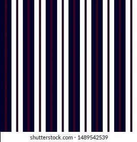 Stripe pattern with navy blue, red and white colors vertical parallel stripes.Vector stripe pattern abstract background.
