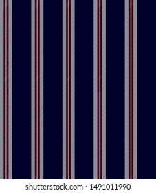 Stripe pattern with navy blue, red and white colors vertical parallel stripes.Vector stripe pattern abstract background.