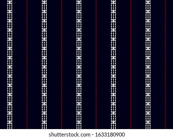 Stripe pattern with Navy blue, Red and white vertical parallel stripe.Vector abstract background.