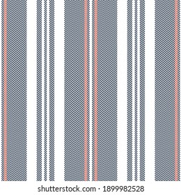 Stripe pattern in navy blue, red, white. Textured seamless herringbone dark stripes background graphic for flannel shirt or other modern autumn winter clothing fashion print.