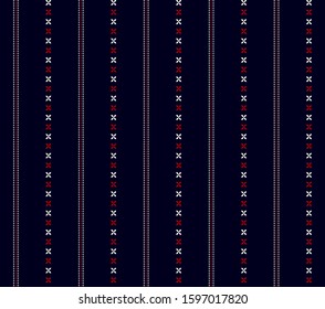 Stripe pattern with navy blue,red and white colors vertical parallel stripe.Vector stripe abstract background.