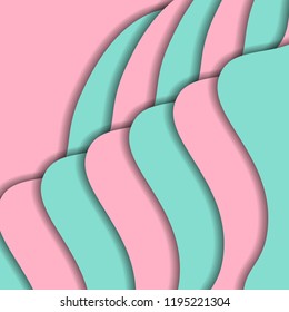 Stripe pattern. Paper Cut design. Vector illustration. Striped abstract background.