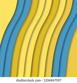 Stripe pattern. Paper Cut design. Vector illustration. Striped abstract background.