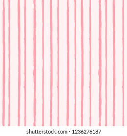 Stripe pattern pink lines background. vertical white  geometric. Paint Lines Seamless pattern. vector striped pastel background. ink brush strokes. rose stripes spring backdrop