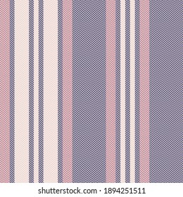 Stripe pattern in pink and purple. Herringbone textured seamless retro vector background graphic for blanket, throw, or other modern autumn winter interior or fashion textile design.