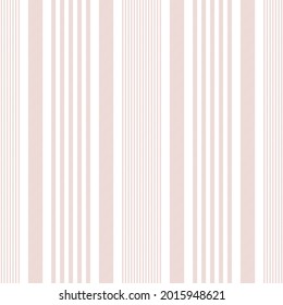 Stripe Pattern In Pink And White For Spring Summer. Seamless Large Wide Vertical Textured Lines For Bed Sheet, Blanket, Duvet Cover, Other Modern Clothing Or Home Fashion Textile Design.