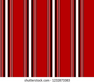 Stripe pattern with red,black and white colors vertical parallel stripes.Vector illustration.