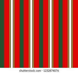 Stripe pattern with red,green and white colors vertical parallel stripes. Vector illustration.Christmas and New year concept.