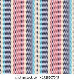 Stripe pattern seamless herringbone in navy blue, red, beige. stripes background graphic pattern for autumn winter dress, shirt, shorts, other modern autumn winter fashion textile print.