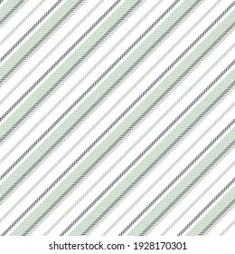 Stripe pattern seamless light in grey, green, white. Textured asymmetric diagonal herringbone lines for spring summer dress, bed sheet, cover, gift wrapping paper, other modern textile print.
