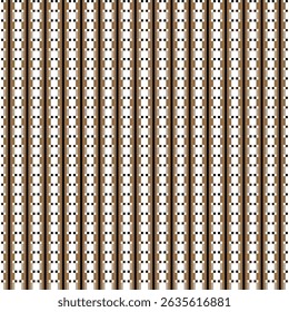 Padrão de faixa sem emenda de linhas verticais e pixel em tons de preto e marrom. Padrão abstrato com conceito de clássico, simples, repetir, geométrico, vintage para textura de tecido, impressão, fundo, têxtil