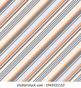 Stripe pattern textured in blue, orange, light pink. Seamless herringbone background graphic for spring summer dress, skirt, shirt, top, shorts, other modern womenswear fashion textile print.