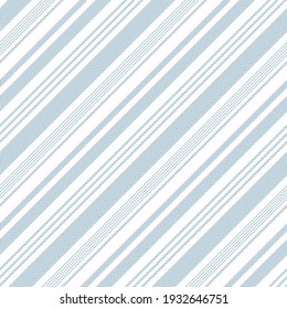 Stripe pattern textured graphic in blue and white. Seamless diagonal herringbone background vector for spring summer dress, skirt, shirt, other modern everyday casual fashion fabric design.