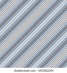 Stripe pattern textured herringbone in blue adn white. Seamless diagonal lines graphic art for shirt, dress, skirt, other modern spring summer autumn winter everyday fashion textile print.