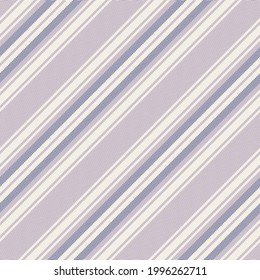 Stripe pattern. Textured herringbone vector in lilac purple and off white. Seamless diagonal design for spring summer dress, shirt, throw, gift paper, other modern fashion textile print.