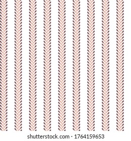 Stripe pattern vector. Herringbone texture in pink and white. Seamless vertical lines for dress or other modern textile print.