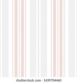 Stripe pattern. Vertical stripes seamless background in light grey, pink, and white for bed sheet, mattress, blouse, trousers, shorts, or other modern fashion textile design.