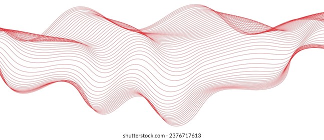 stripe pattern white line background. Thin line wavy abstract vector background. Curve wave seamless pattern. Abstract texture line pattern background. Vector digital art banner