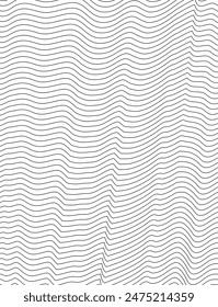 stripe pattern white line background. Thin line wavy abstract vector background. Curve wave seamless pattern. Abstract texture line pattern background. Vector digital art banner