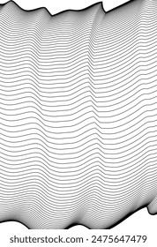 stripe pattern white line background. Thin line wavy abstract vector background. Curve wave seamless pattern. Abstract texture line pattern background. Vector digital art banner