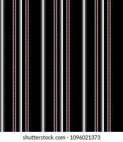 Stripe pattern.stripe seamless pattern with White,Red and Black vertical parallel stripes.abstract background