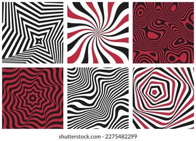 Stripe Psychedelic style of Abstract groovy background for use as backdrop, poster, wallpaper or cover