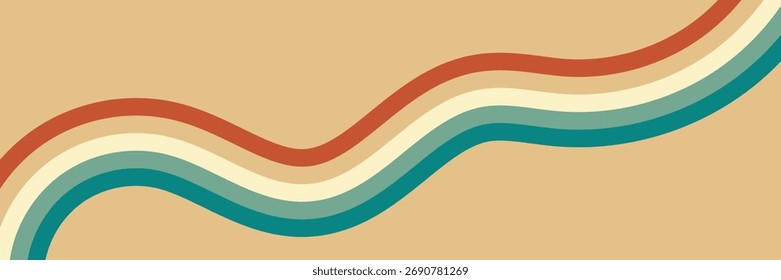 Rayas de líneas onduladas del arco iris. Vector