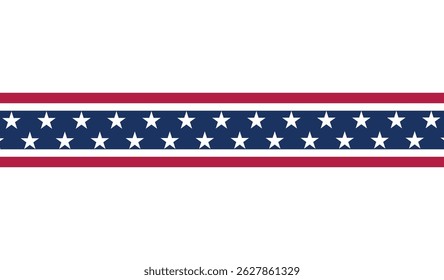 Stripe Red and blue American flag, America 4th of July Independence day theme Background with copy space. Stars and stripes flag