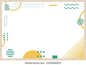 Stripe and Retro Geometric Frame
