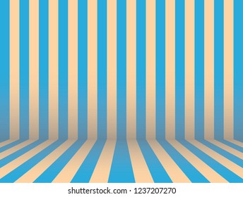 Stripe Room in Beach themed background : Blue - light yellow.