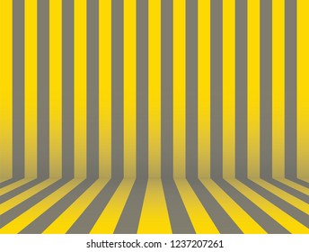 Stripe Room in Saffron themed background : Yellow - dark brown.