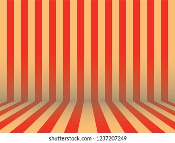 Stripe Room in Sour orange themed gradient background : Orange - red.