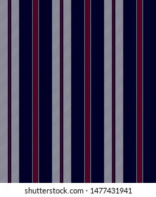 Stripe and rope seamless pattern with navy blue, red and white colors vertical parallel stripes.Vector abstract background.