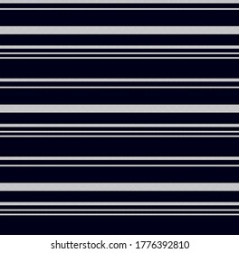 Stripe and rope seamless pattern with navy blue and white colors horizontal parallel stripes.Vector abstract background.