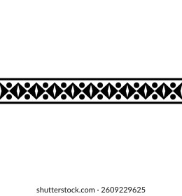 stripe seamless black and white geometric pattern with repeating horizontal motifs, inspired by Aztec, Inca, and Navajo art. Perfect for textiles, wallpapers, and digital designs