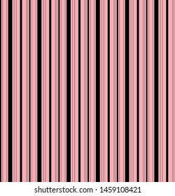 Stripe seamless pattern with Black and Pink colors vertical parallel stripes.Vector abstract background.