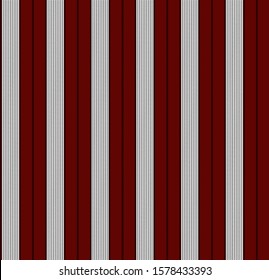 Stripe seamless pattern with Black, Red and white colors vertical parallel stripes.Vector abstract background.
