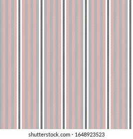 Trazado sin fisuras con rayas paralelas verticales de color negro, rojo y blanco.Fondo abstracto vectorial.