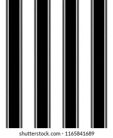 Stripe seamless pattern with black and white vertical parallel stripe.Vector stripes abstract background.