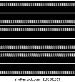 Stripe seamless pattern with black and white horizontal parallel stripe.Vector abstract background.
