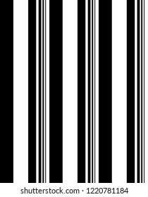 Stripe seamless pattern with black and white colors vertical parallel stripe.Vector abstract background.