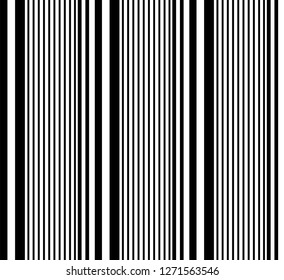 Stripe seamless pattern with black and white colors vertical parallel stripes.vector background.