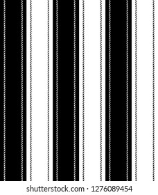 Stripe seamless pattern with black and white colors vertical parallel stripe.Vector abstract background.