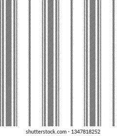 Stripe seamless pattern with Black and white colors vertical parallel stripes.Vector illustration.