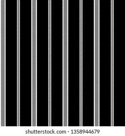 Stripe seamless pattern with Black and white vertical parallel stripes.Vector abstract background.
