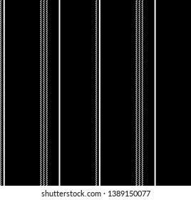 Stripe seamless pattern with Black and white colors vertical parallel stripes.Vector abstract background.