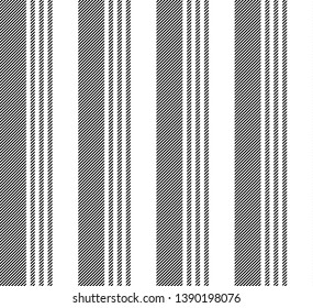 Stripe seamless pattern with Black and white colors vertical parallel stripes.Vector abstract background.
