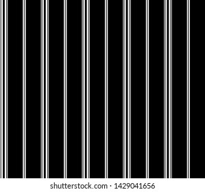Stripe seamless pattern with Black and white colors vertical parallel stripes.Vector abstract background.